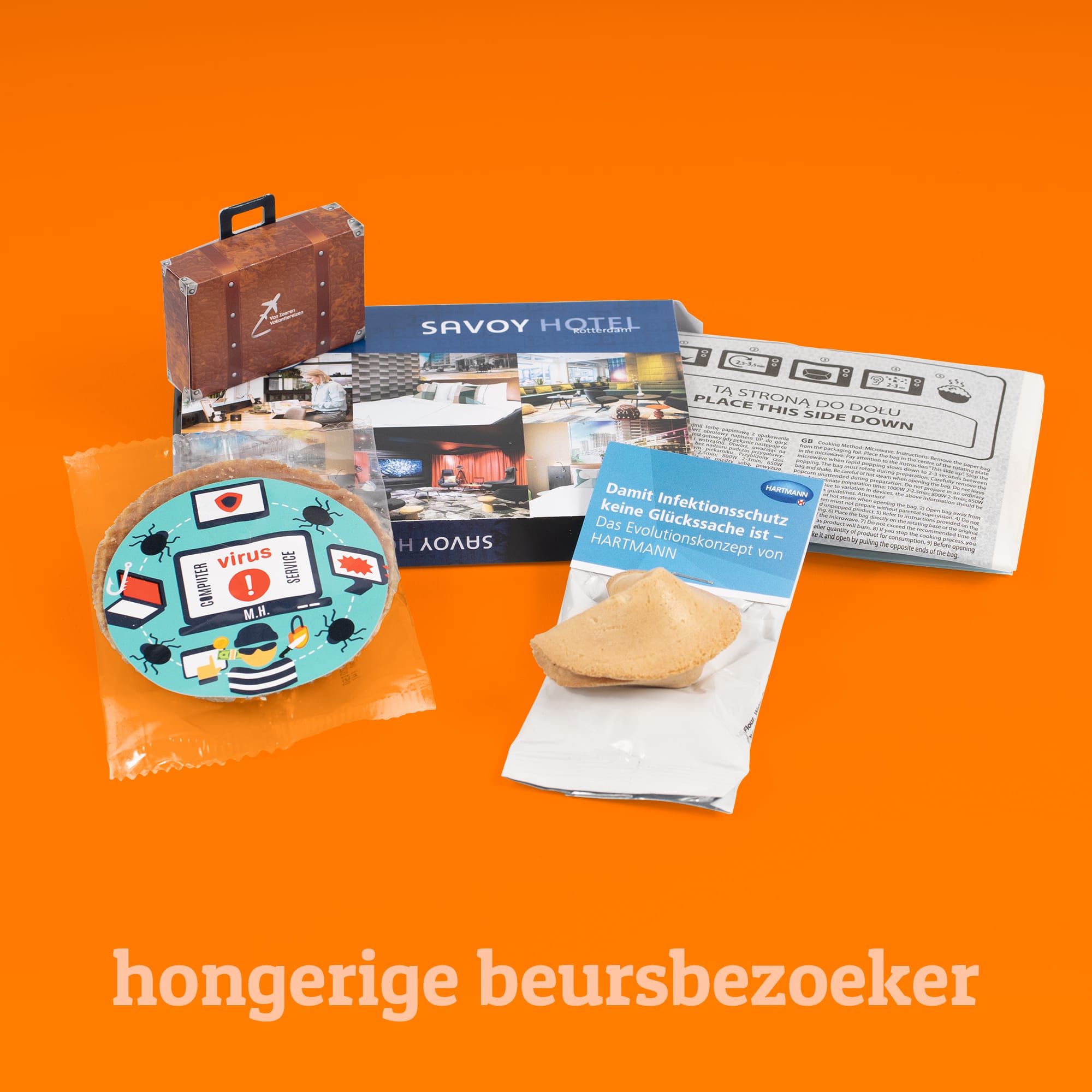 Geschenken voor hongerige beursbezoeker l Pelster Promotions